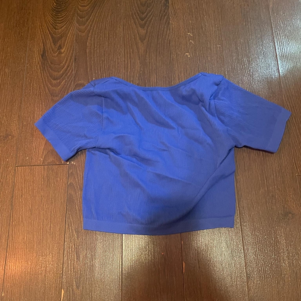 Ardene Blue Ribbed Top - Picture 3 of 3
